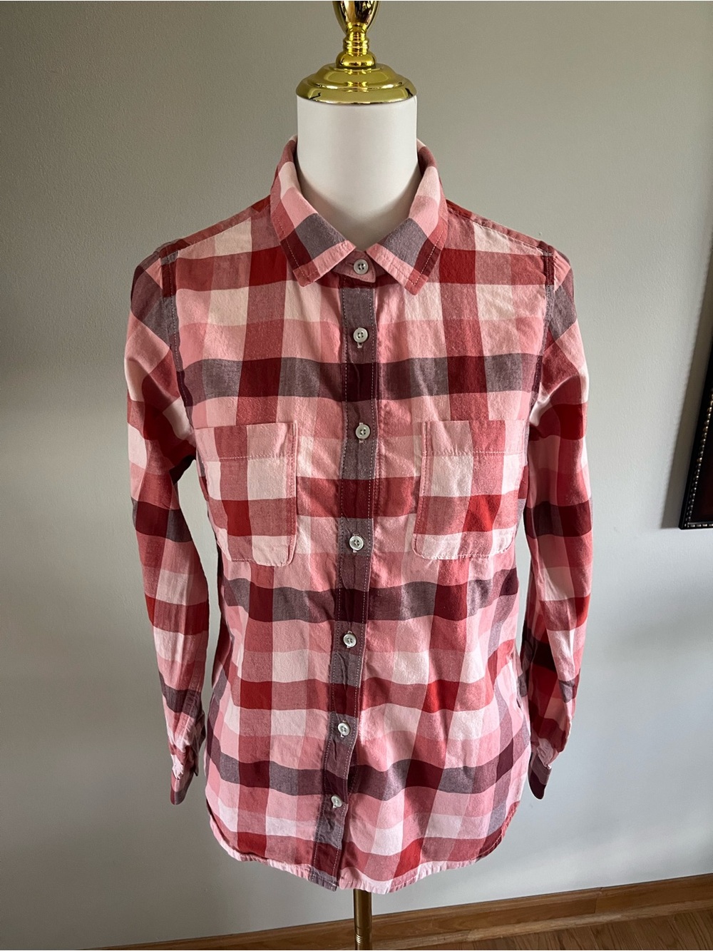 The North Face Women's Size Medium Button Down Shirt Plaid Casual Outdoor